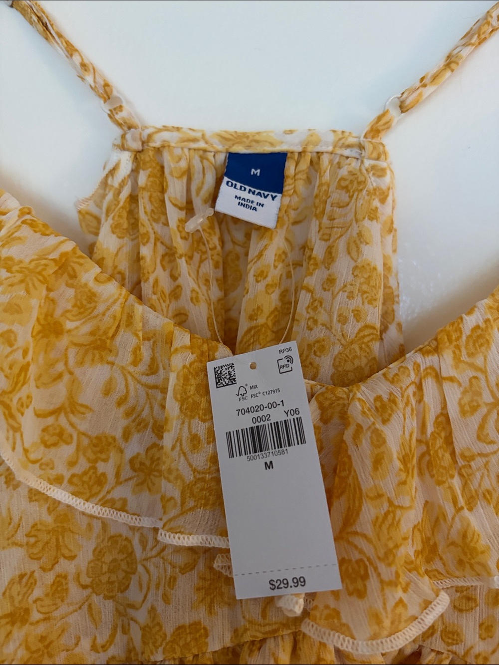 Floral Yellow Ruffle Top - Picture 2 of 5